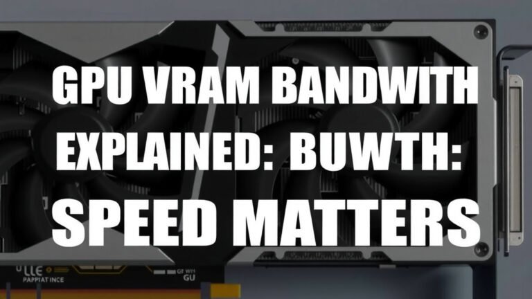 GPU VRAM Bandwidth Explained: Speed Matters