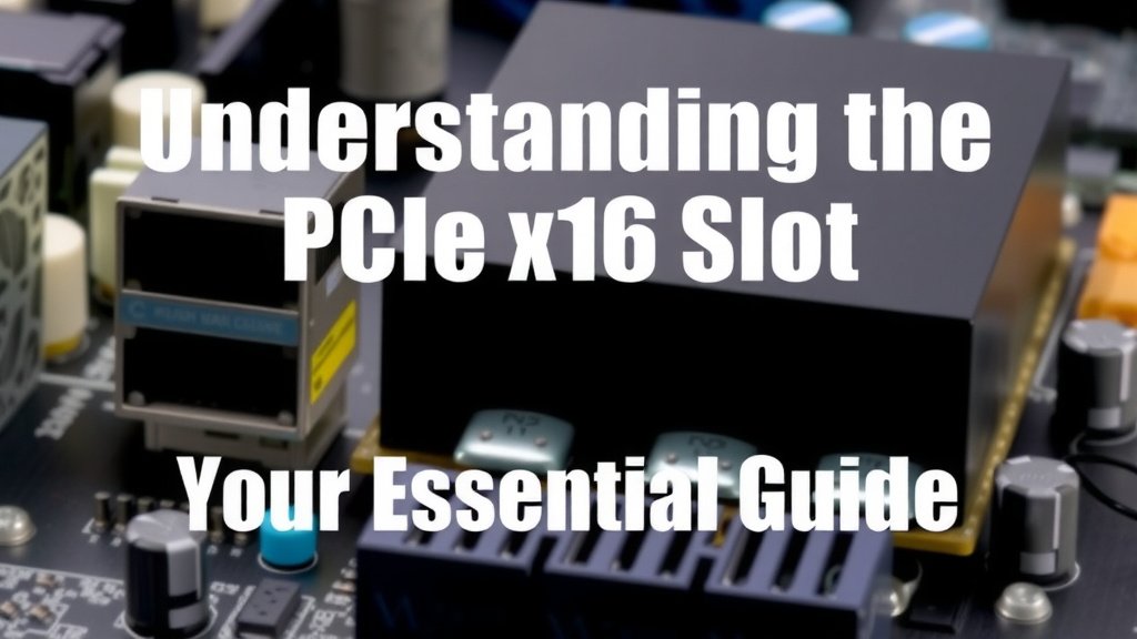 Understanding the PCIe x16 Slot: Your Essential Guide