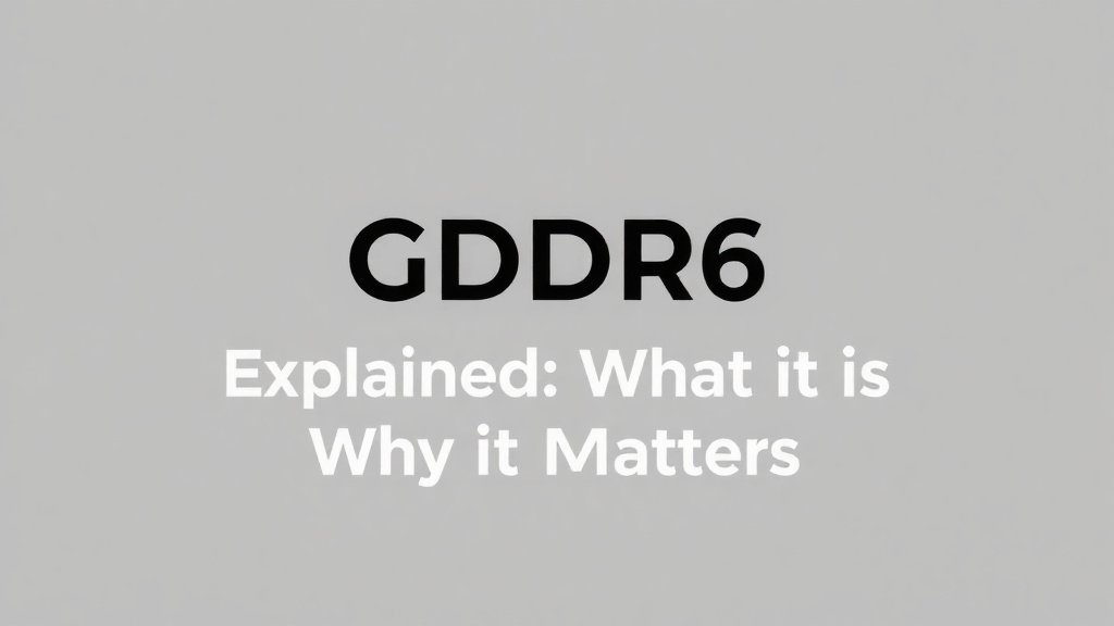 GDDR6 Explained: What it is and Why it Matters