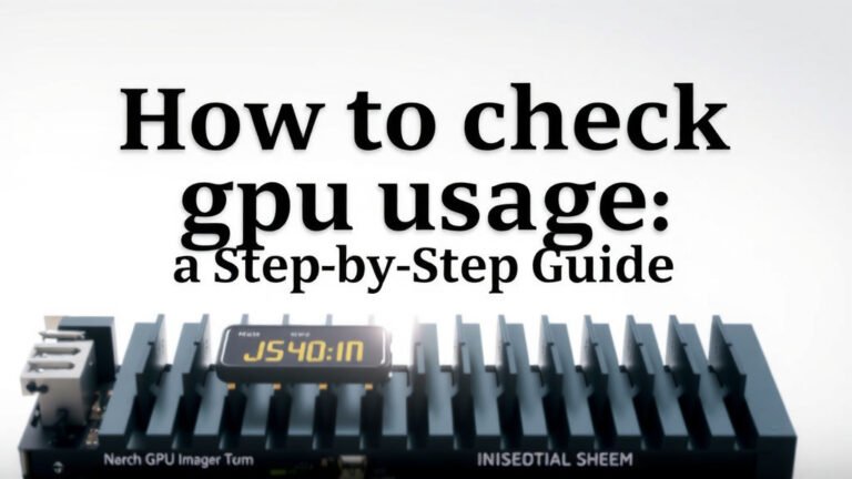 How to Check GPU Usage: A Step-by-Step Guide