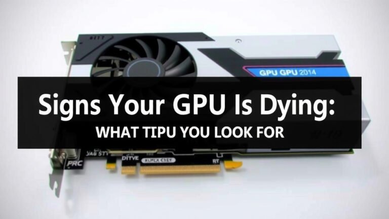 Signs Your GPU Is Dying: What to Look For