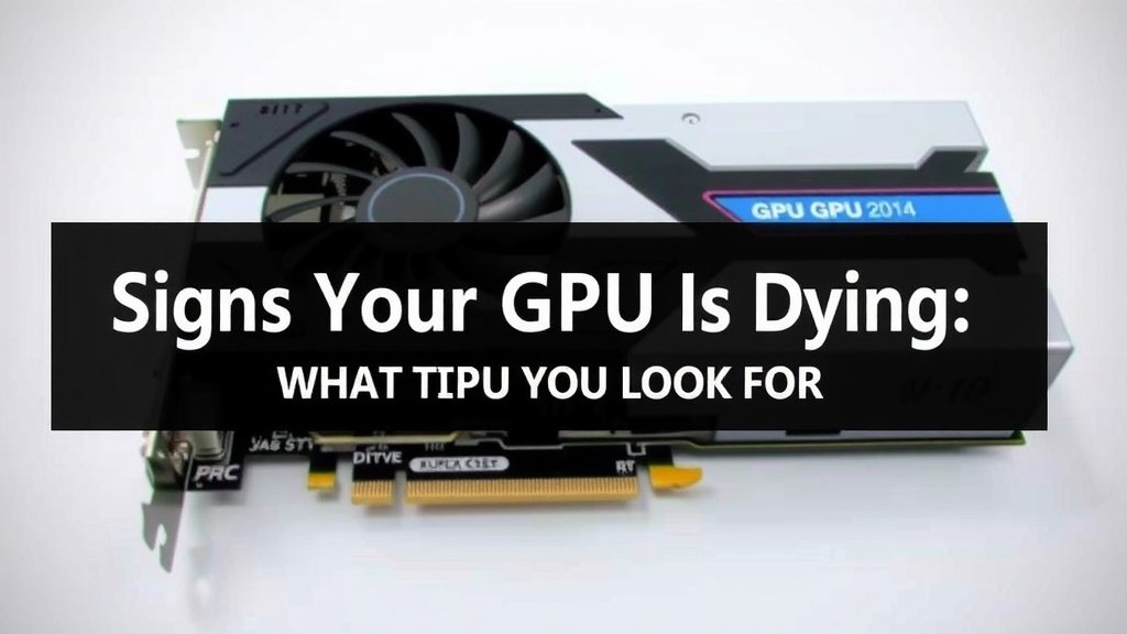 Signs Your GPU Is Dying: What to Look For