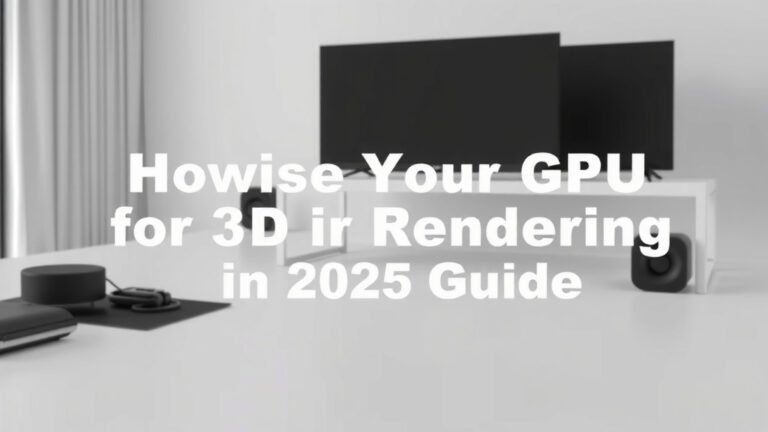Choosing Your GPU for 3D Rendering: A 2026 Guide