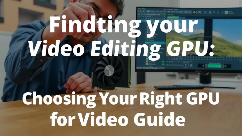 Finding Your Video Editing GPU: A Buyer's Guide