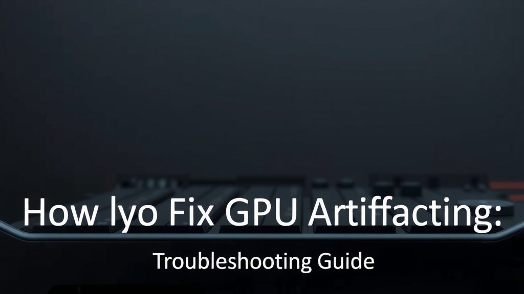Fix GPU Artifacting: Troubleshooting Guide
