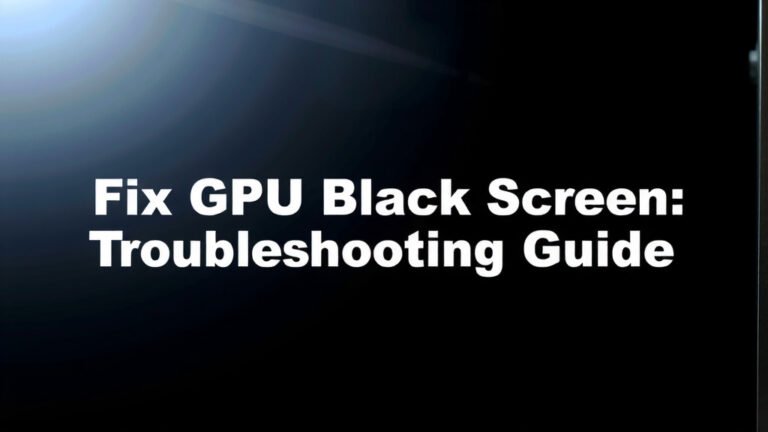 Fix GPU Black Screen: Troubleshooting Guide