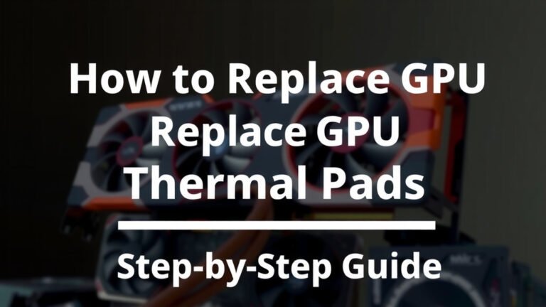 How to Replace GPU Thermal Pads Step-by-Step Guide