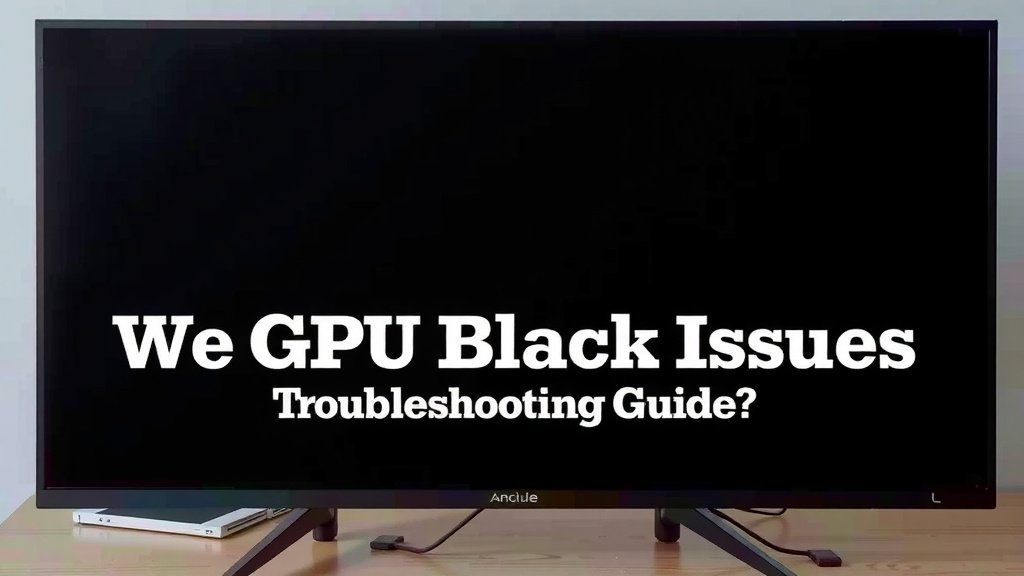 Troubleshooting Your GPU Black Screen Issues