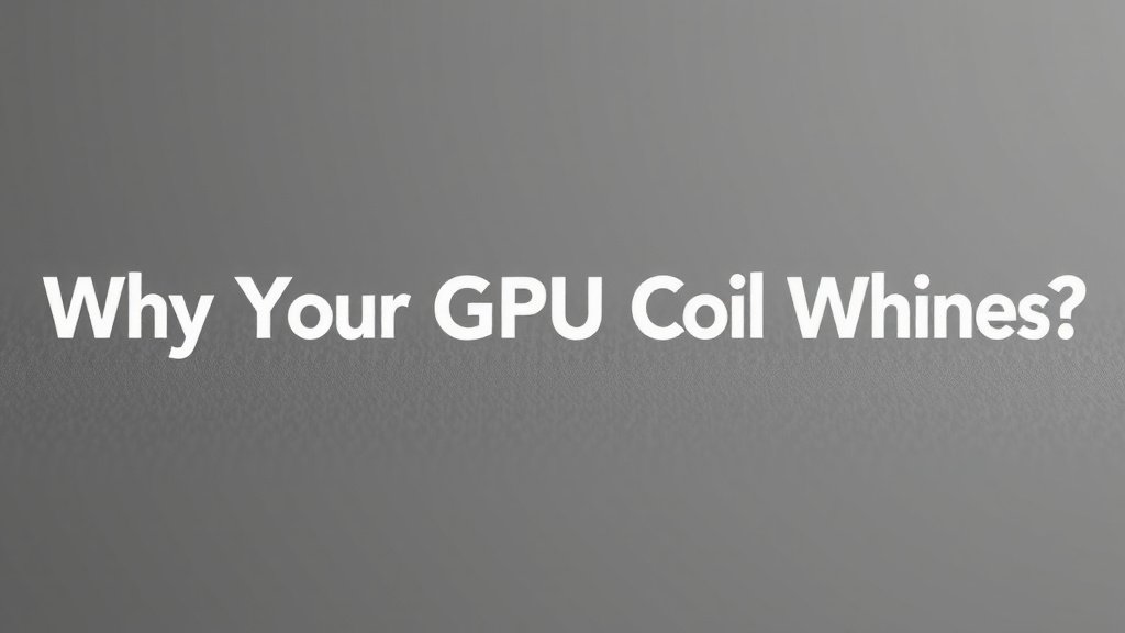 Why Your GPU Coil Whines Explained