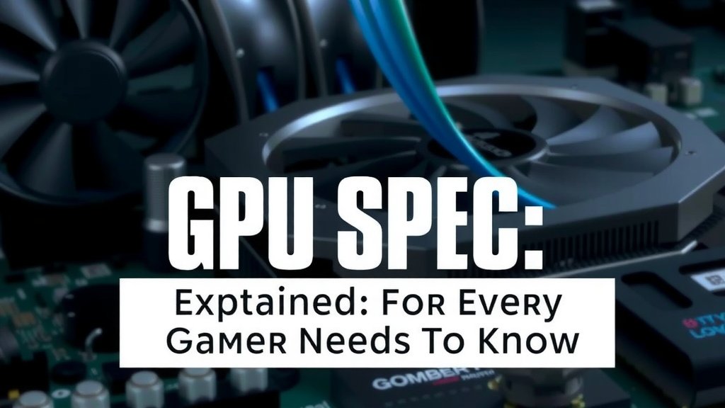 GPU Specs Explained: What Every Gamer Needs to Know