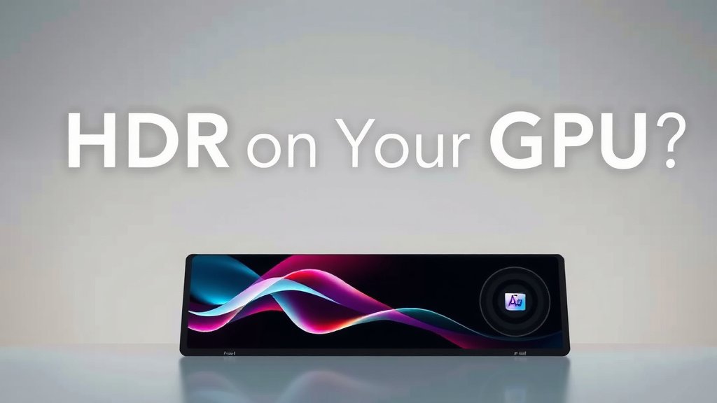 Understanding HDR on Your GPU: A Simple Guide